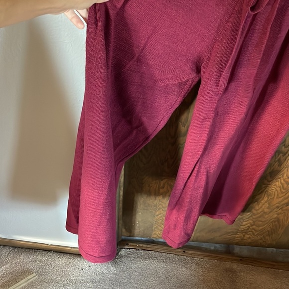 Very J Women's Deep Red V-Neck Sweater Jumpsuit - Picture 4 of 5